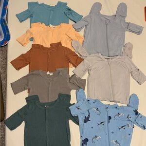 Kyte BABY Kids Pajamas in Blue, Orange, Brown, Gray, and Green